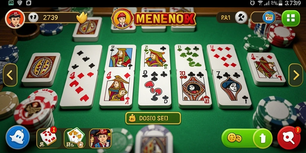 Tampilan gameplay seru dan interaktif dari permainan Domino 2739.