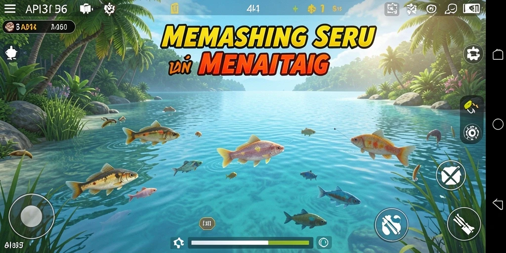 Tampilan permainan memancing yang memukau di API36.