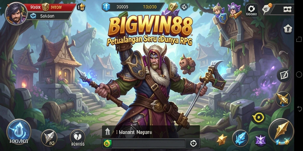 Tampilan seru gameplay RPG dalam BIGWIN88 dengan petualangan mendebarkan.