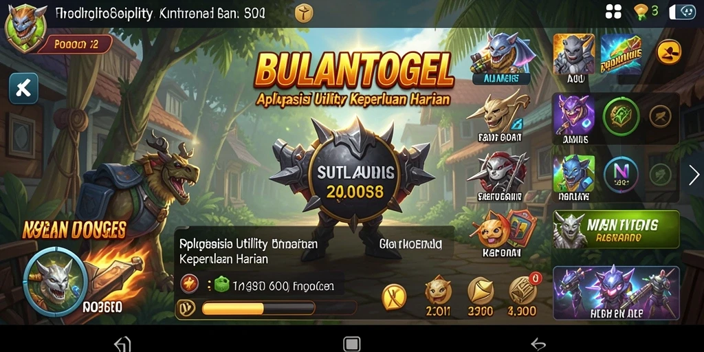 Tampilan layar utama BULANTOGEL dengan fitur praktis untuk pengguna.