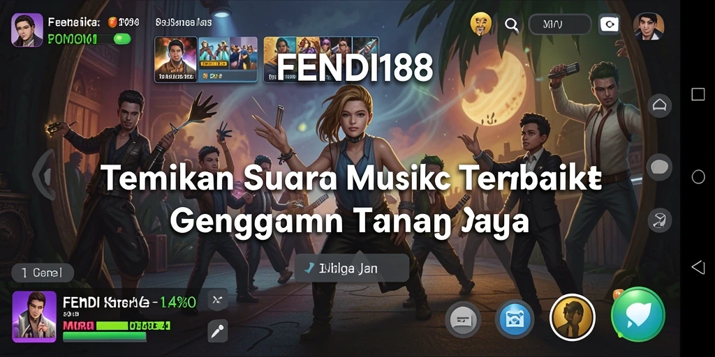 Tampilan gameplay interaktif FENDI188 saat menikmati musik.
