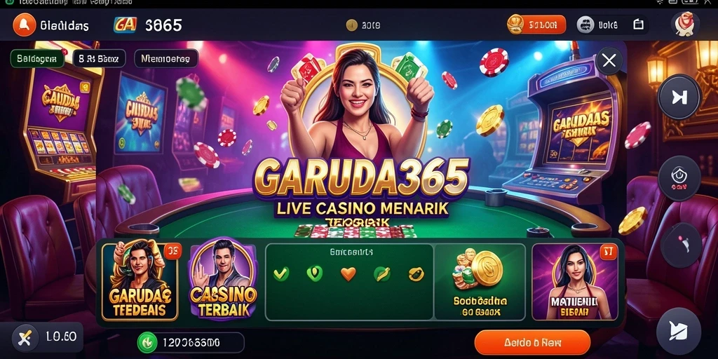 Tampilan menarik dari gameplay Live Casino GARUDA365.