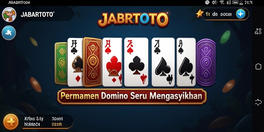 Screenshot gameplay JABARTOTO menampilkan aksi seru permainan Domino.