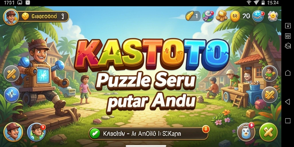 Screenshot gameplay KASTOTO menampilkan berbagai tantangan puzzle yang menarik.