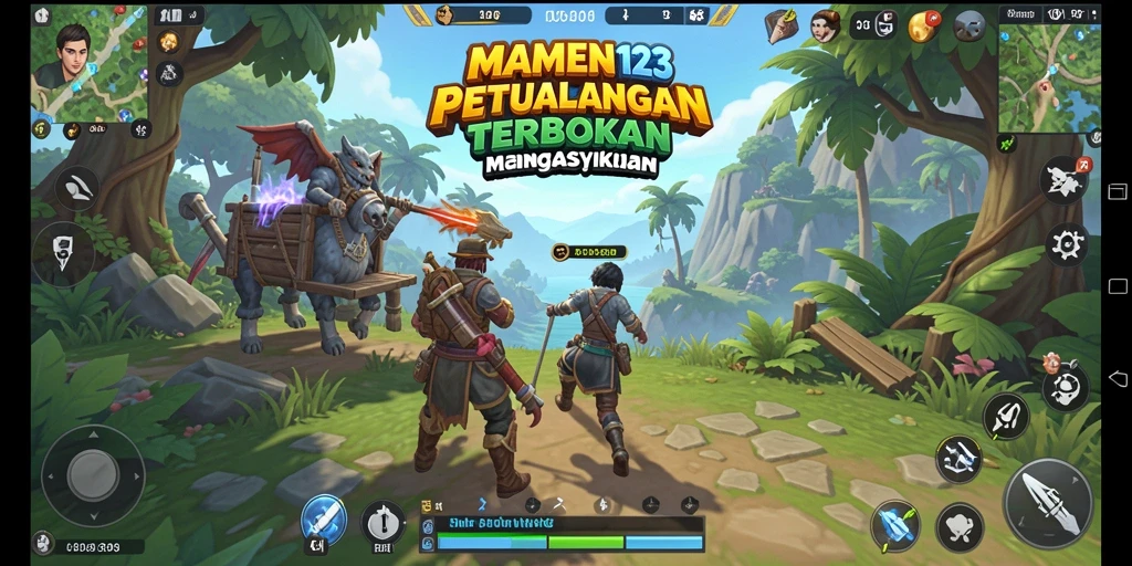 Tangkapan layar MAMEN123 menampilkan petualangan seru di dunia terbuka yang luas.