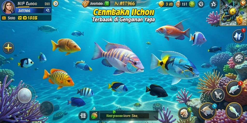 Tangkapan layar menunjukkan gameplay seru Tembak Ikan di MT966.