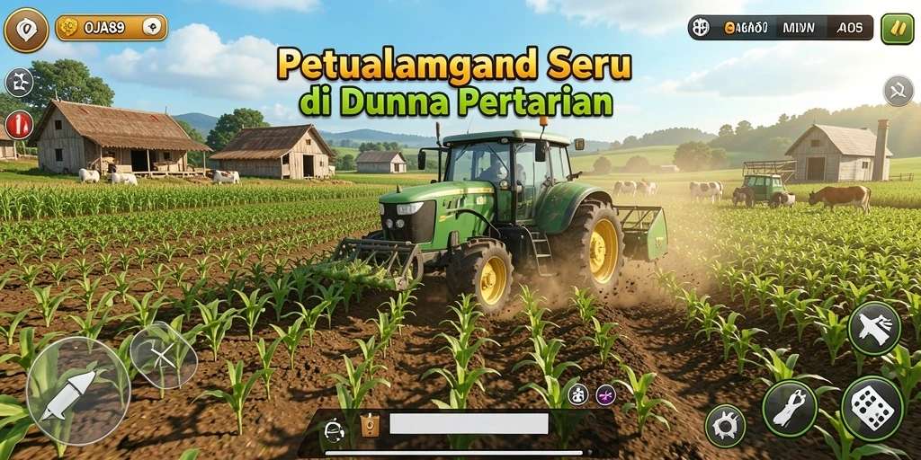 Tampilan gameplay OJA89 dengan aktivitas pertanian yang seru.