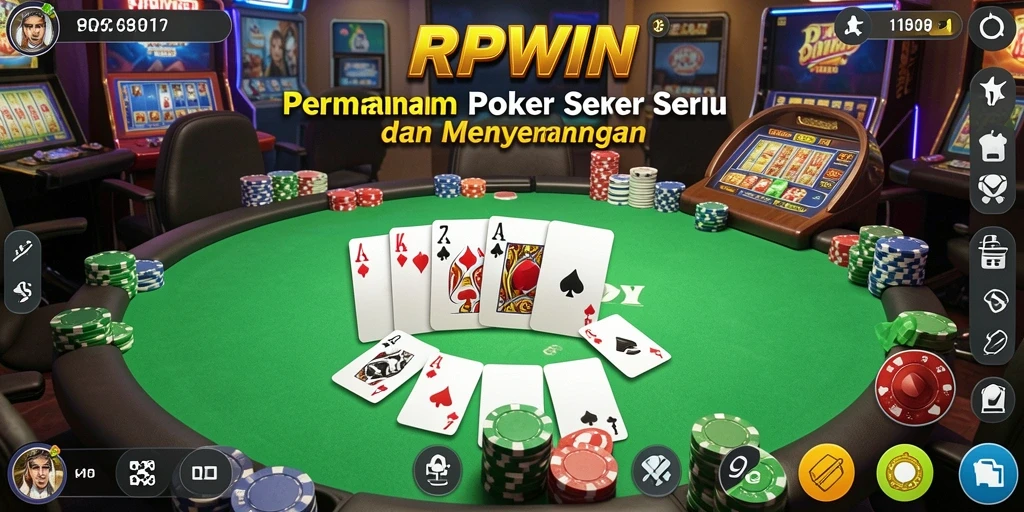 Tampilan gameplay Poker yang menarik dan interaktif di RPWIN.