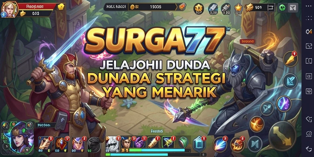 Gameplay SURGA77 yang seru dan strategis dalam pertempuran epic.