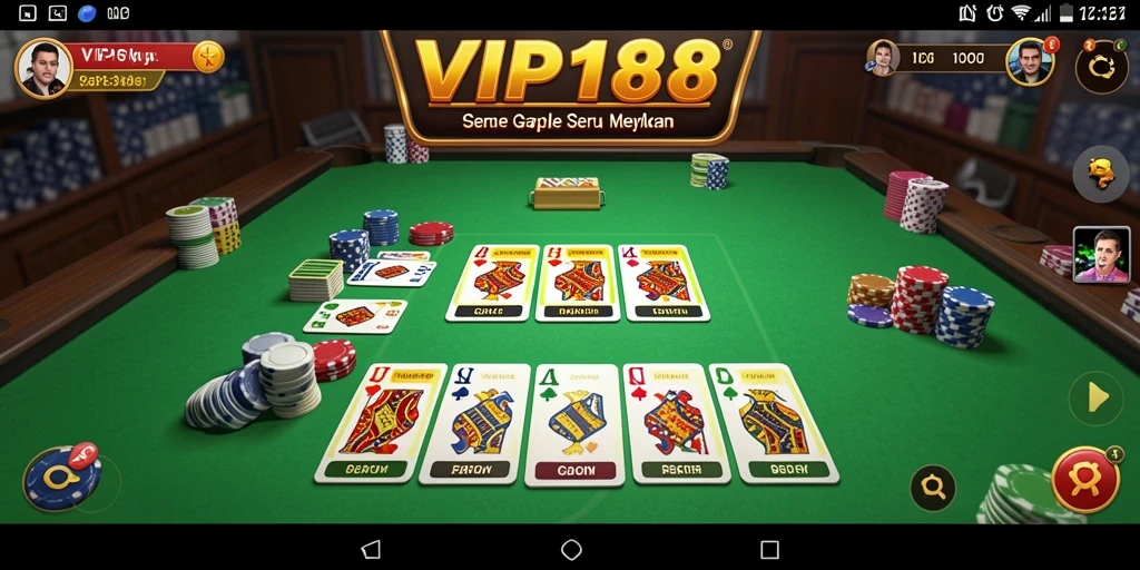 Tampilan gameplay Gaple yang mengasyikkan dan menarik perhatian.